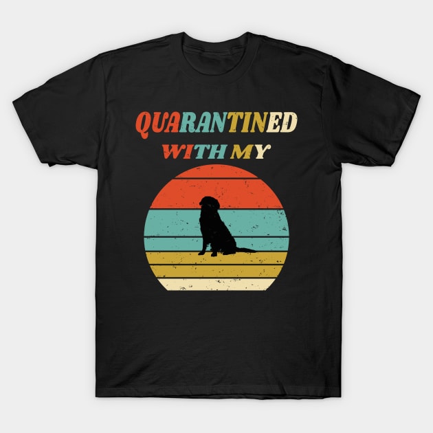 Funny Dog Lovers Gift Idea Social Distancing - Quarantined With My Dog T-Shirt by WassilArt